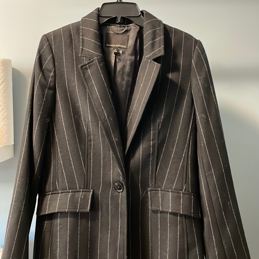 Banana Republic long black trench coat